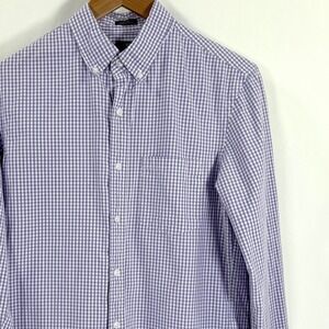 J.Crew Mens Slim Untucked Flex Washed Gingham Button Down Shirt Size S